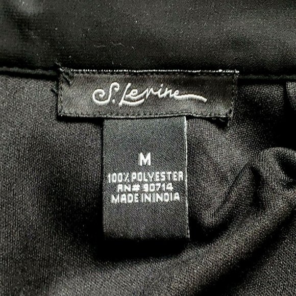 S. Levine Black High Low Tiered Ruffle Skirt Chiffon 9305252D - Picture 4 of 7